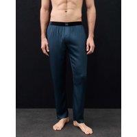 Autograph Satin Stretch Pyjama Bottoms Teal Mix
