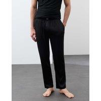 Autograph Satin Stretch Pyjama Bottoms Black Mix