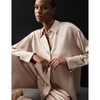 Autograph Satin Long Pyjama Set Light Beige