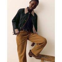 Per Una Pure Cotton Check Stripe Reversible Checked Jacket Khaki Mix