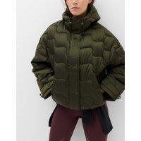 Goodmove Stormwear Quilted Hooded Puffer Jacket Dark Olive