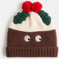 M&S Baby Christmas Pudding Hat (0-3 Yrs) Brown Mix