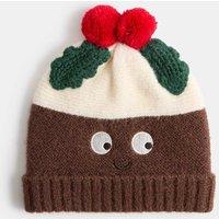 M&S Baby Christmas Pudding Hat (0-3 Yrs) Brown Mix