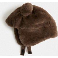 M&S Baby Faux Fur Trapper Hat (0-6 Yrs) Chocolate