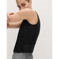 M&S Vest with Linen Black