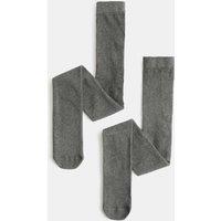 M&S 2 Pack Cotton Rich School Tights (2-16 Yrs) Grey