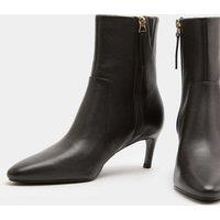 M&S Leather Kitten Heel Ankle Boots Brown