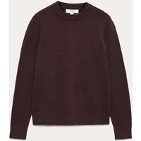 M&S Air-Yarn Crew Neck Jumper Dark Aubergine