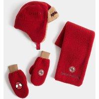 M&S Kids 3 Piece Spider-Man Hat Scarf and Glove Set (3-10 Years) Red Mix