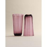 M&S Set of 2 Etoile Hi Ball Glasses Plum