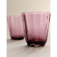 M&S Set of 2 Etoile Tumblers Plum
