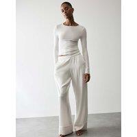 Autograph Premium Satin Wide Leg Pyjama Bottoms Ivory