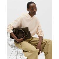 M&S Cotton Rich Hoodie Vanilla