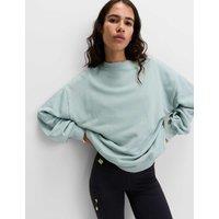 Goodmove Cotton Rich Crew Neck Oversized Sweatshirt Light Mint