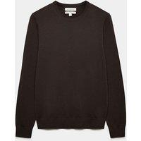 Autograph Pure Extra Fine Merino Wool Crew Neck Jumper Bitter Chocolate
