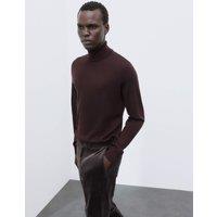 Autograph Pure Extra Fine Merino Wool Roll Neck Jumper Teak