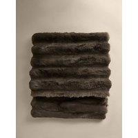 M&S Ribbed Chunky Adult Throw Khaki