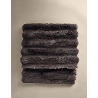 M&S Ribbed Chunky Adult Throw Charcoal