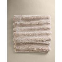 M&S Ribbed Chunky Throw Neutral