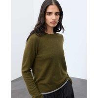 Autograph Pure Cashmere Crew Neck Jumper Dark Khaki