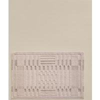 M&S Pure Cotton Geometric Stay New Bath Mat Natural