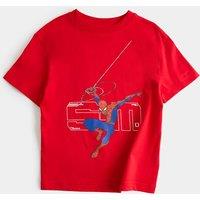 M&S Pure Cotton Spider-Man T-Shirt (3-8 Yrs) Red