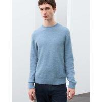 Autograph Merino Wool Blend Crew Neck Relaxed Jumper Smokey Blue