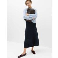 M&S Air-Yarn A Line Midaxi Knitted Skirt Midnight Navy