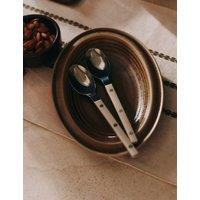 M&S Small Textured Oval Serving Platter Olive