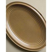 M&S Large Ceramic Reactive Oval Serving Platter Olive