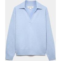 Autograph Pure Cashmere Relaxed Fit Knitted Top Ice Blue
