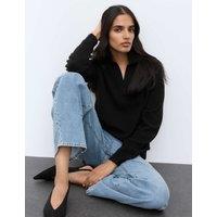 Autograph Pure Cashmere Relaxed Fit Knitted Top Black