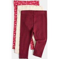 M&S 3pk Cotton Rich Patterned Leggings Multi