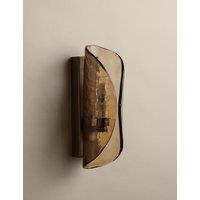 M&S Curved Glass Wall Light Antique Brass