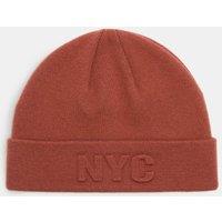 M&S Embroidered Beanie Hat Chestnut
