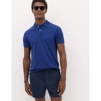 M&S The Perfect Cotton Slim fit Pique Polo Shirt Royal Blue