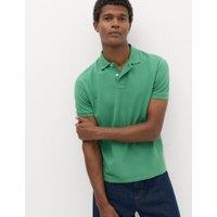 M&S The Perfect Cotton Slim fit Pique Polo Shirt Emerald