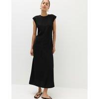 M&S Cinched Midi Column Dress Black