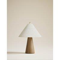 M&S Wooden Rechargeable Table Lamp Natural