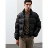 Autograph Feather And Down Quilted Puffer Jacket Black