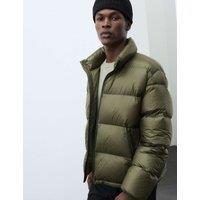 Autograph Feather and Down Quilted Puffer Jacket Dark Khaki