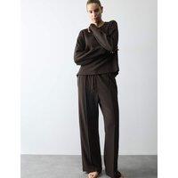 Autograph Scuba Wide Leg Lounge Pants Dark Chocolate