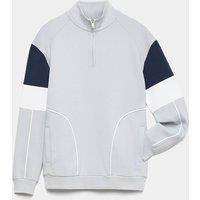 M&S Cotton Rich Colourblock Zip Sweatshirt (6-16 Yrs) Grey