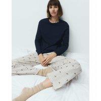 M&S Pure Cotton Striped Pyjama Set Navy Mix