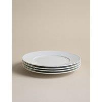 M&S Set of 4 Burford Porcelain Side Plates White