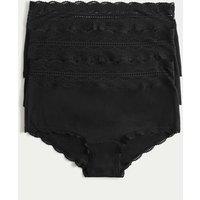M&S 3pk Cotton Rich High Rise Shorts Opaline