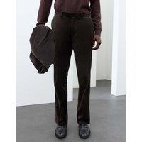 Autograph Cotton Rich Velvet Trousers with Stretch Bitter Chocolate