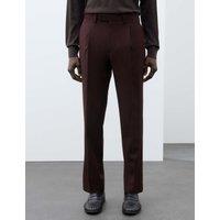 Autograph Wool Rich Textured Suit Trousers Bitter Chocolate
