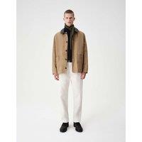 M&S Pure Cotton Wax Chore Jacket Stone