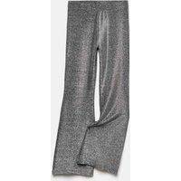 M&S Metallic Kickflare Leggings (6-16 Yrs) Silver